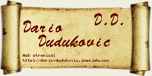 Dario Duduković vizit kartica